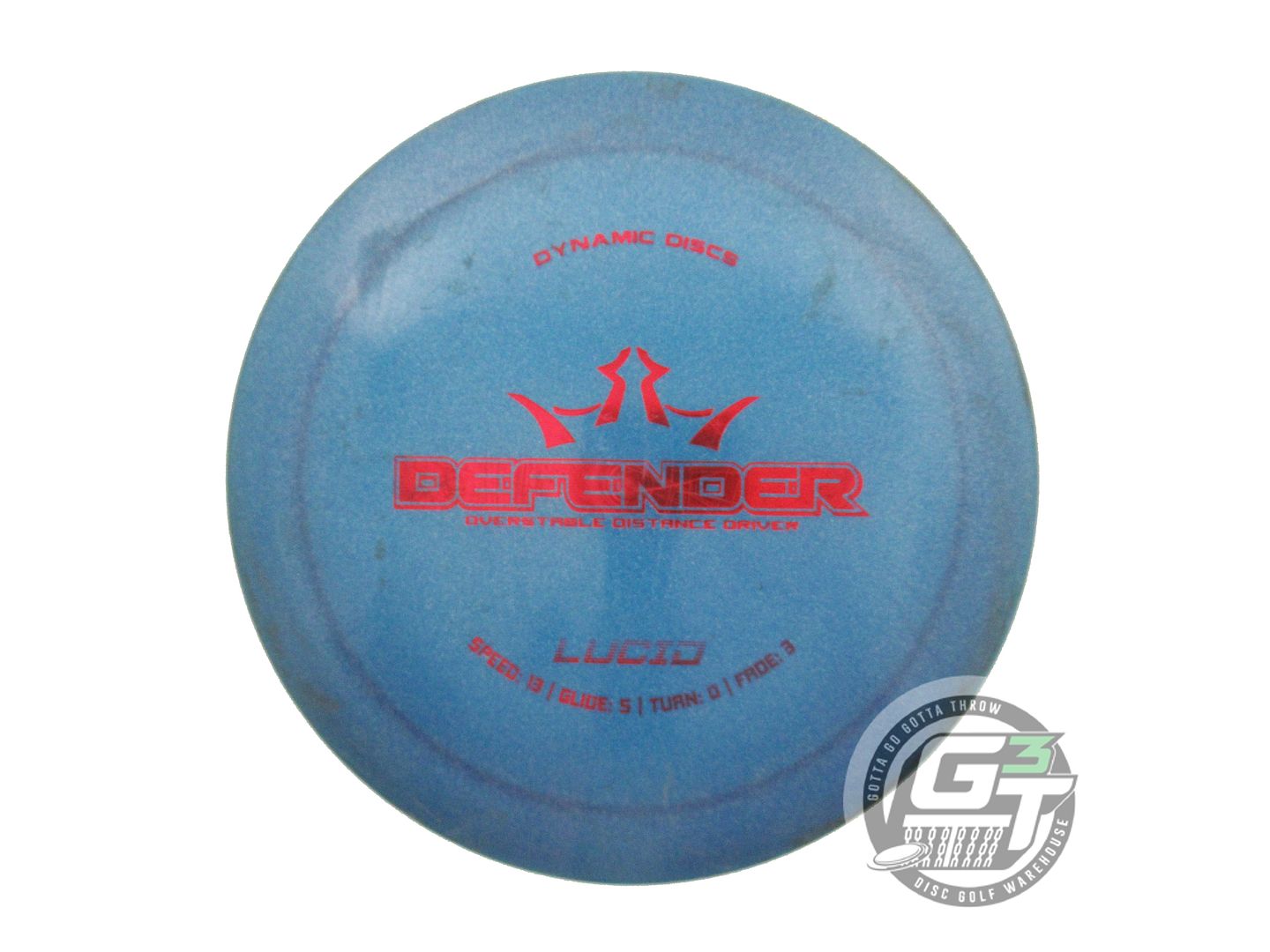 USED Dynamic Discs Lucid Defender 173g Blue Red Foil Distance Driver Golf Disc