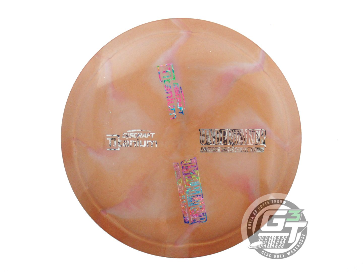 NOS Discraft X-OUT Titanium Undertaker 173g Copper-Pink Driver Golf Disc