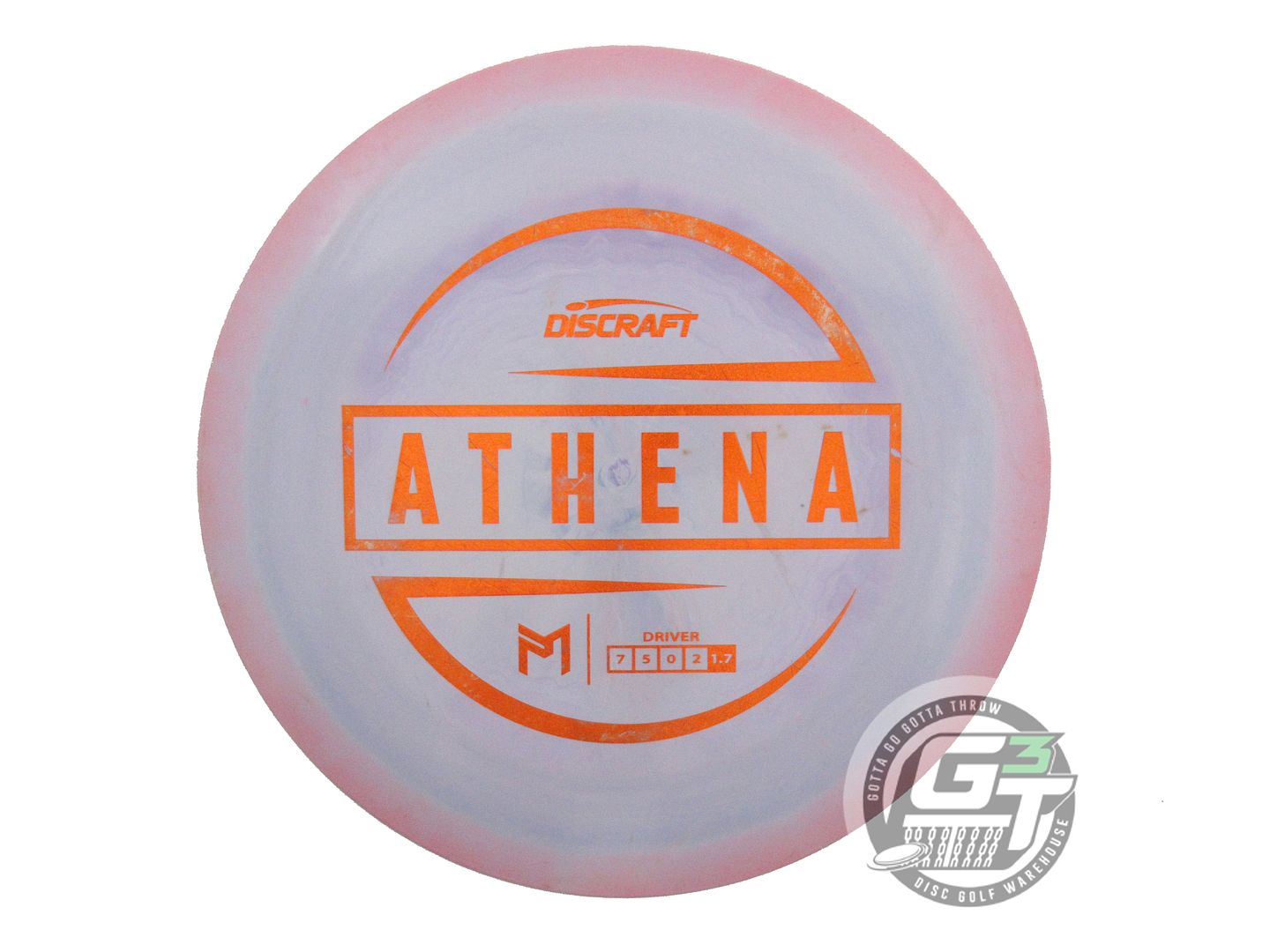 USED Discraft [McBETH] ESP Athena 177g Pink-Lilac Orange Star Foil Driver Disc