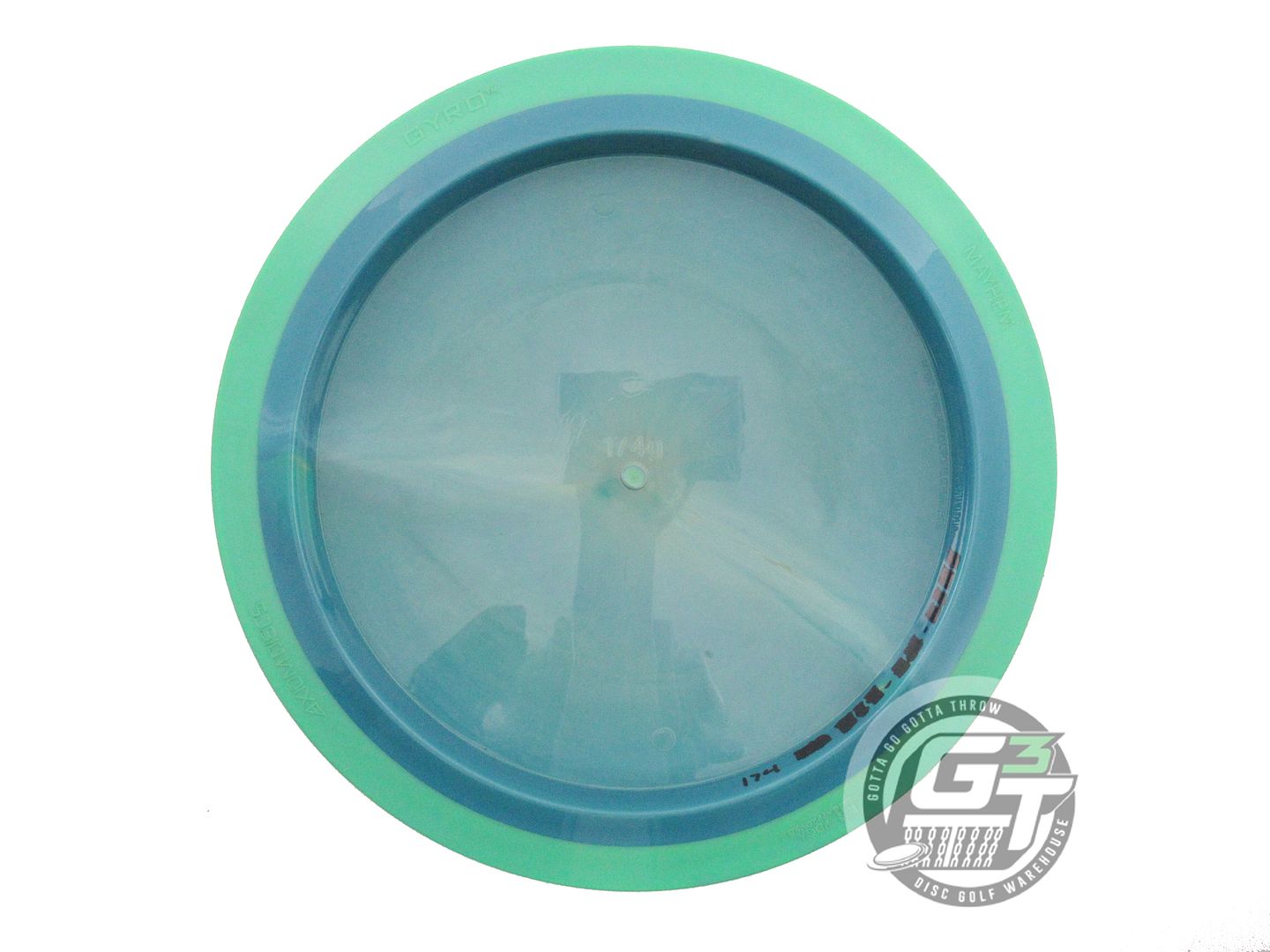 USED Axiom Discs Neutron Mayhem 174g Teal Green Rim Distance Driver Golf Disc