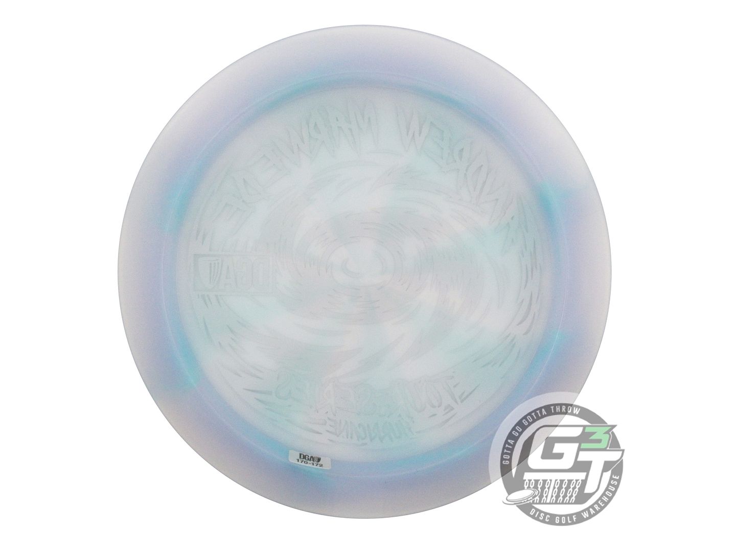 NOS DGA [MARWEDE] Swirl Hurricane 173g Lilac Lime Foil Distance Driver Golf Disc