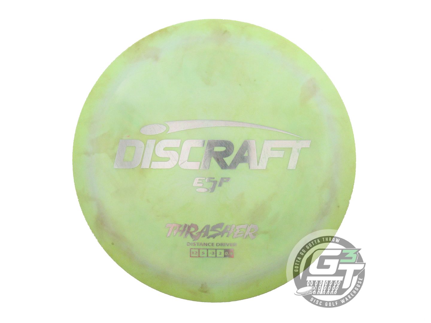 USED Discraft ESP Thrasher 171g Lime HOME DYED Distance Driver Golf Disc