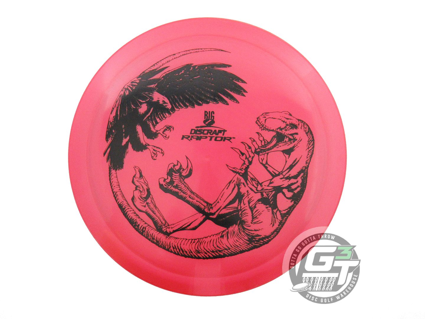 USED Discraft Big Z Raptor 176g Pink Black Stamp Distance Driver Golf Disc