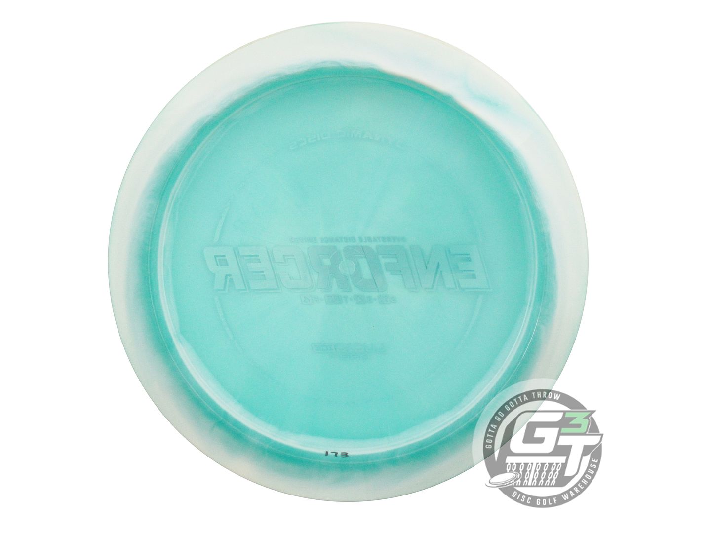 USED Dynamic Discs Lucid Ice Orbit Enforcer 173g White-Seafoam Driver Golf Disc