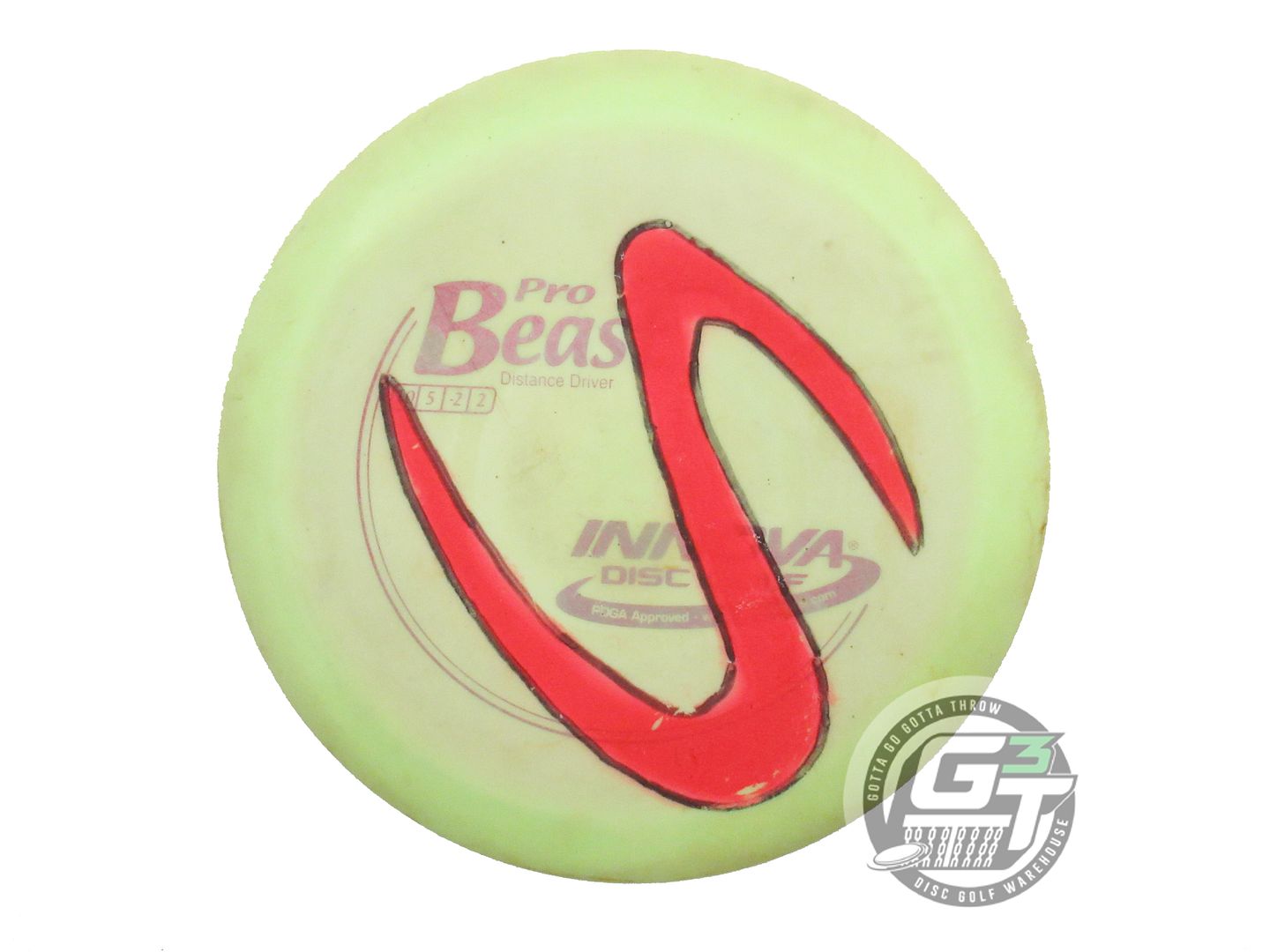 USED Innova Pro Beast 158g Lime Pink Foil Distance Driver Golf Disc