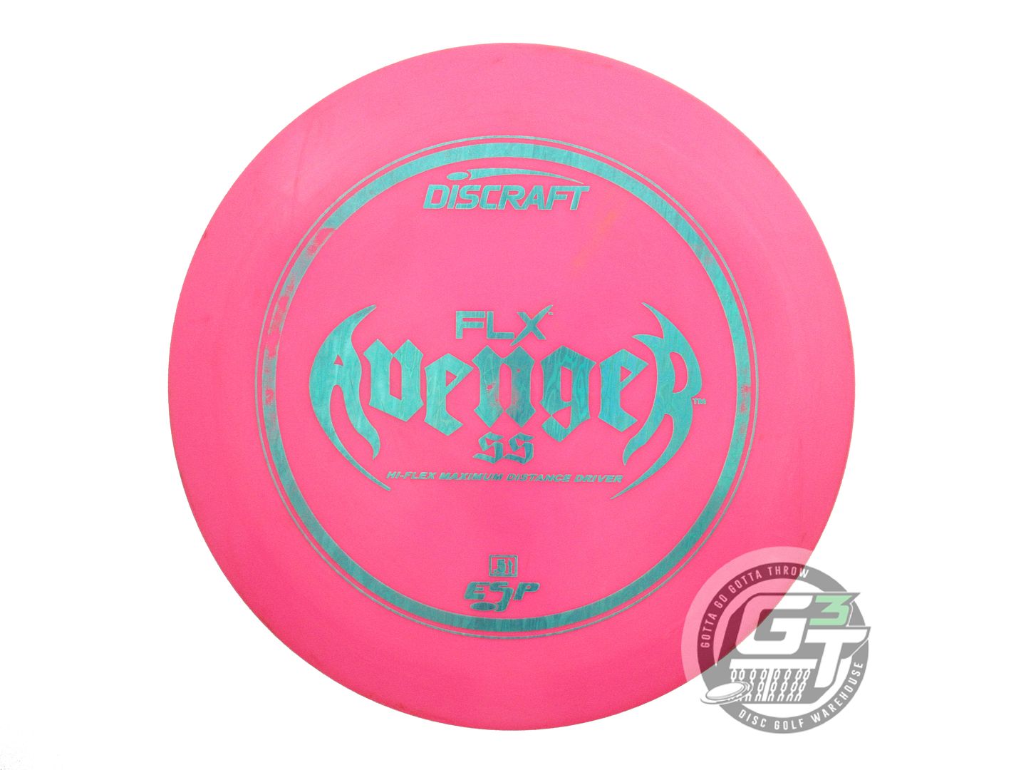 USED Discraft ESP FLX Avenger SS 178g Pink Teal Foil OOP Distance Driver Disc