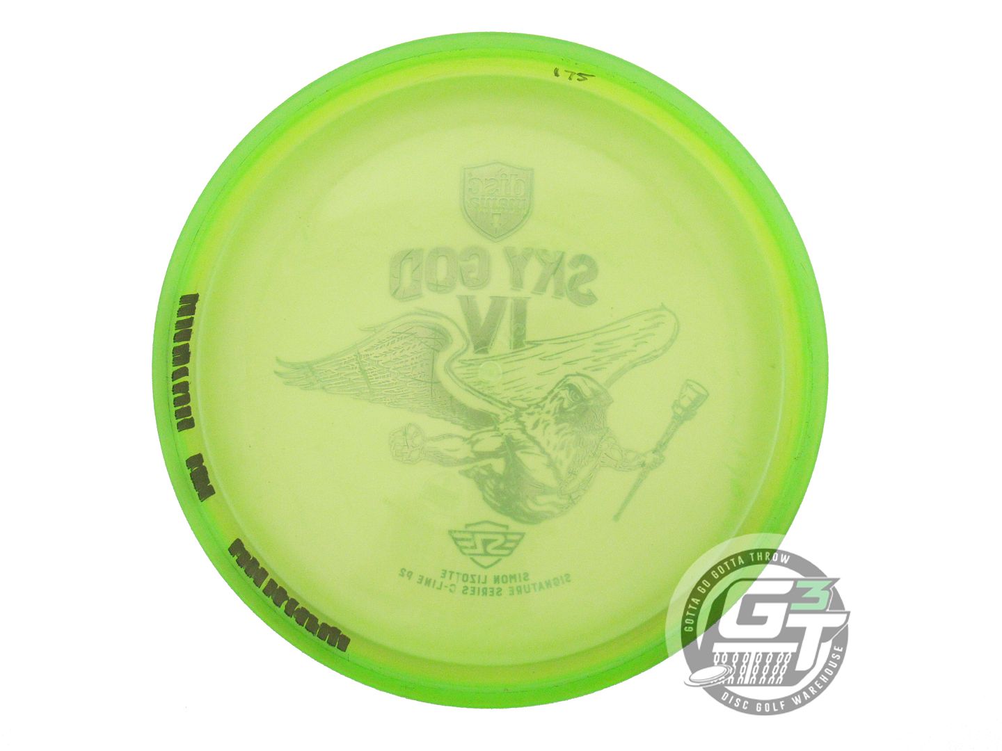 USED DiscMania SKY GOD 4 C-Line P2 175g Lime Aqua Foil A Putter Golf Disc