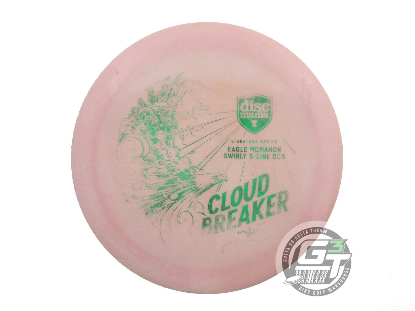 USED DiscMania CLOUD BREAKER DD3 168g Pink Green Foil Driver Golf Disc