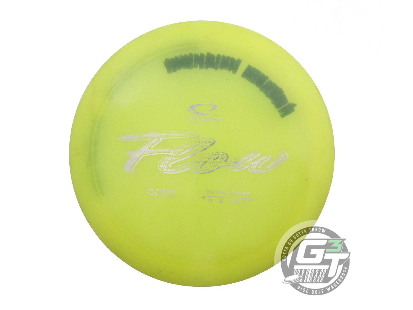 USED Latitude 64 Opto Flow 169g Yellow Silver Foil Distance Driver Golf Disc