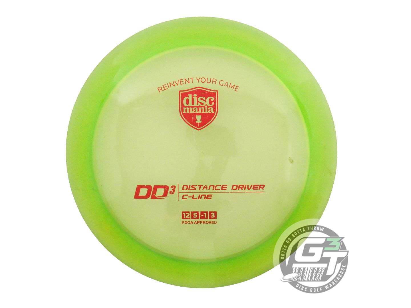 USED DiscMania C-Line DD3 173g Lime Red Foil Distance Driver Golf Disc