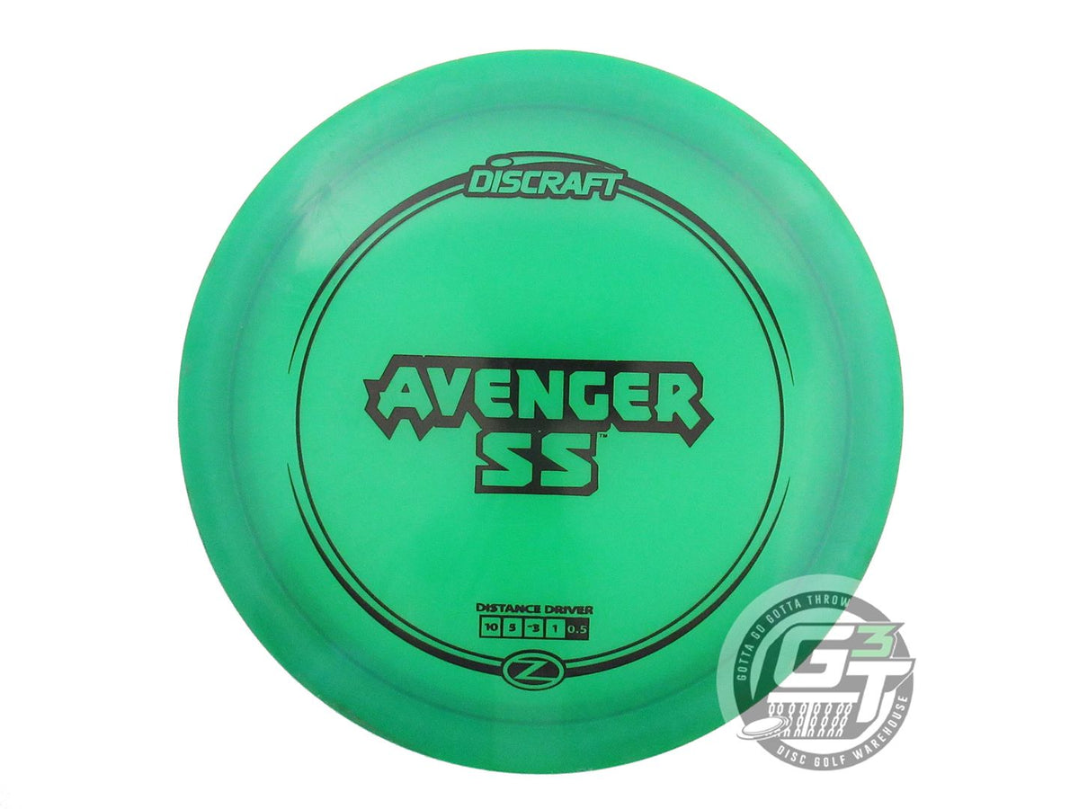 USED Discraft Z Avenger SS 174g Green Black Stamp Distance Driver Golf Disc