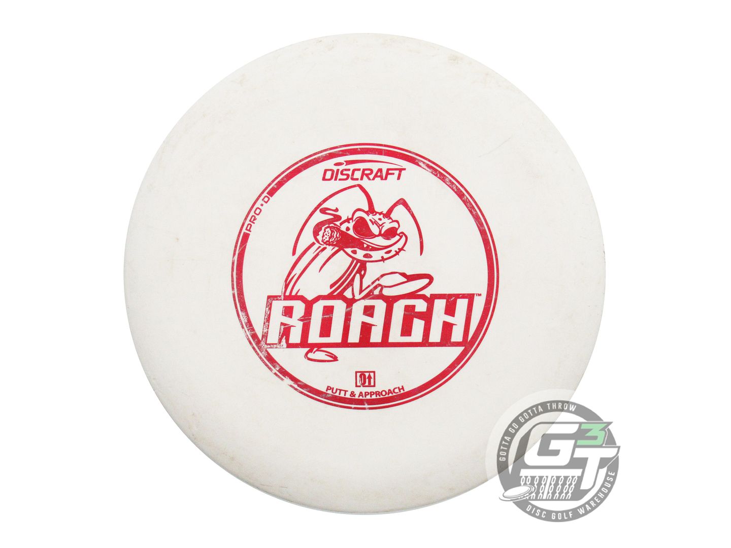 USED Discraft Pro D Roach 175g White Red Foil Putter Golf Disc