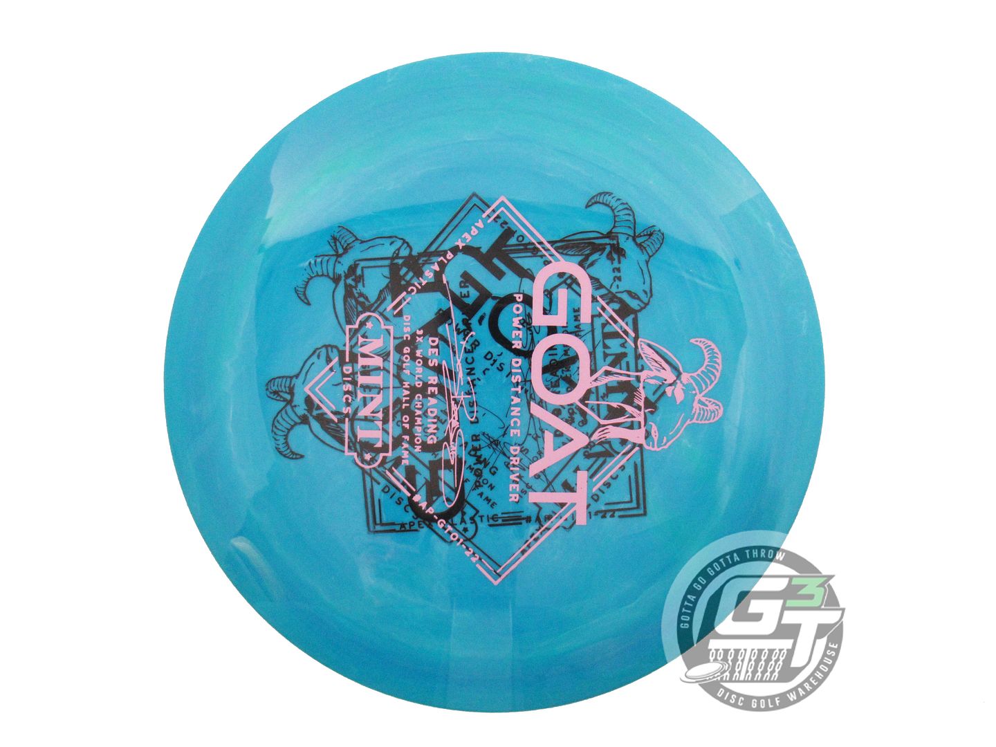 USED Mint Discs X-OUT [READING] Apex Goat 173g Teal Driver Golf Disc