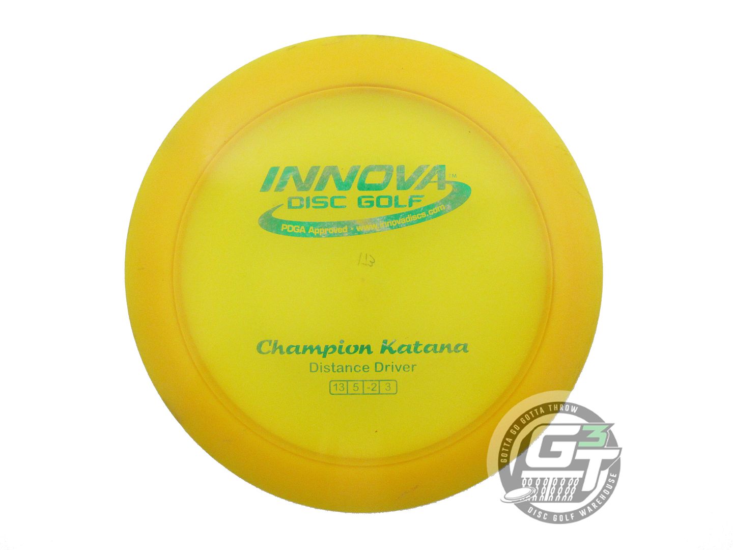 USED Innova Champion Katana 173g Marigold Green Foil Distance Driver Golf Disc