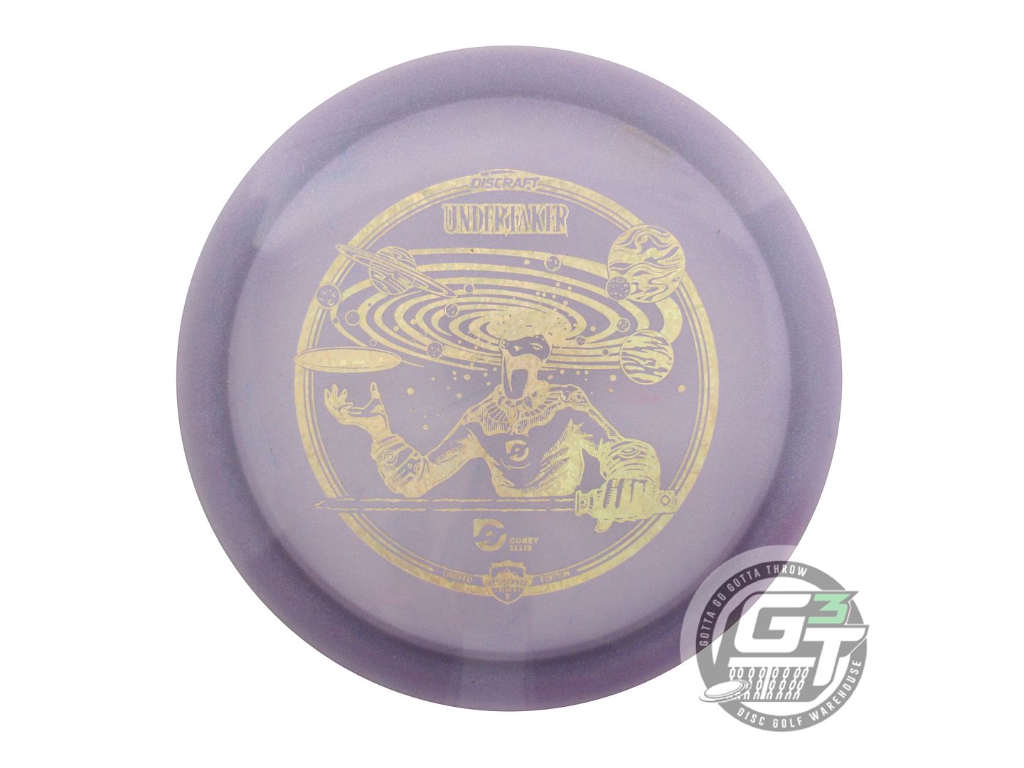 USED Discraft [ELLIS] Metallic Z Undertaker 173g Purple Distance Driver Disc