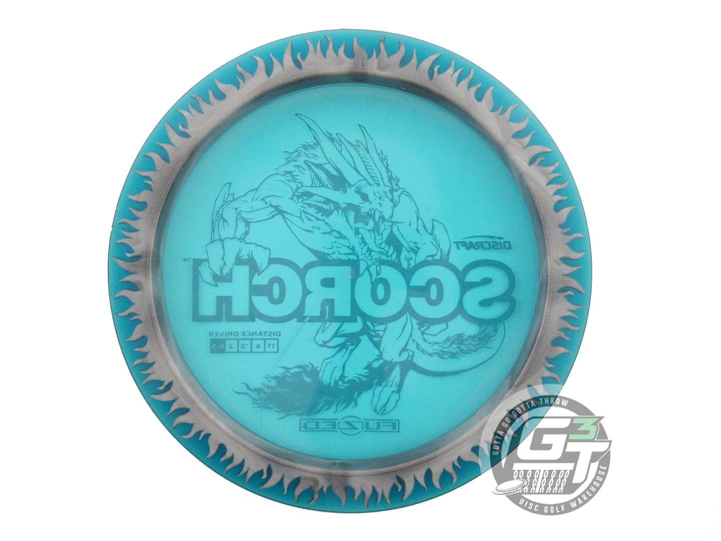 USED Discraft FuZed Flame Scorch 172g Blue Silver Foil Distance Driver Golf Disc