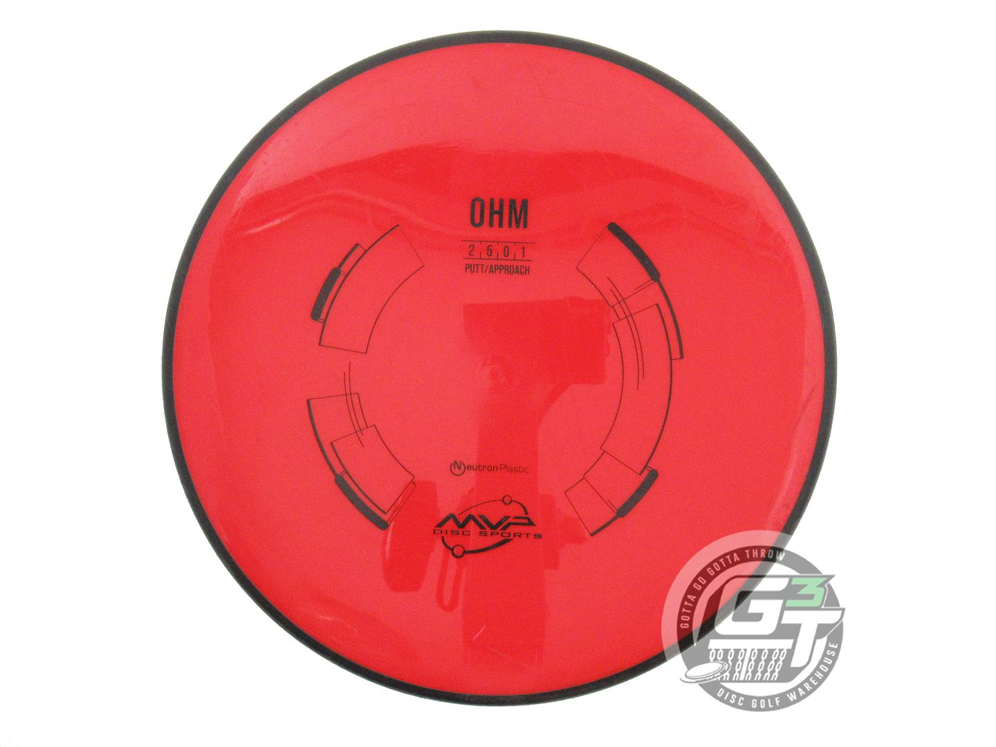 USED MVP Disc Sports Neutron Ohm 174g Red Putter Golf Disc