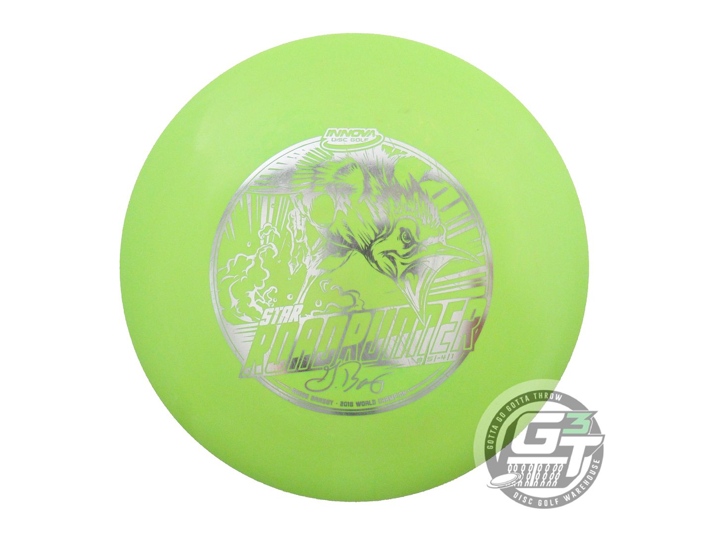 USED Innova [BARSBY] Star Roadrunner 162g Lime Silver Foil Driver Golf Disc