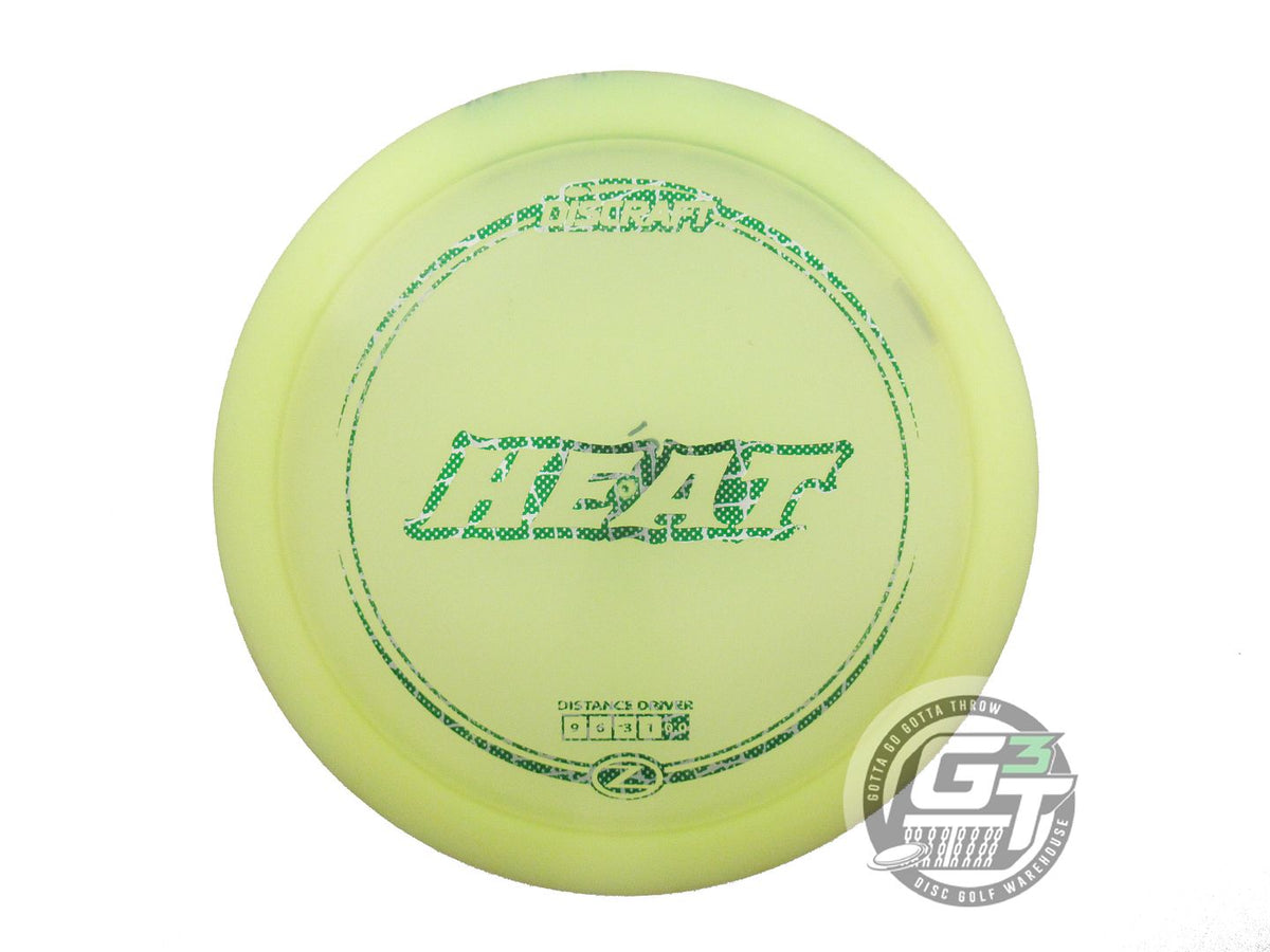 USED Discraft Z Heat 169g Yellow Reptile Foil Distance Driver Golf Disc