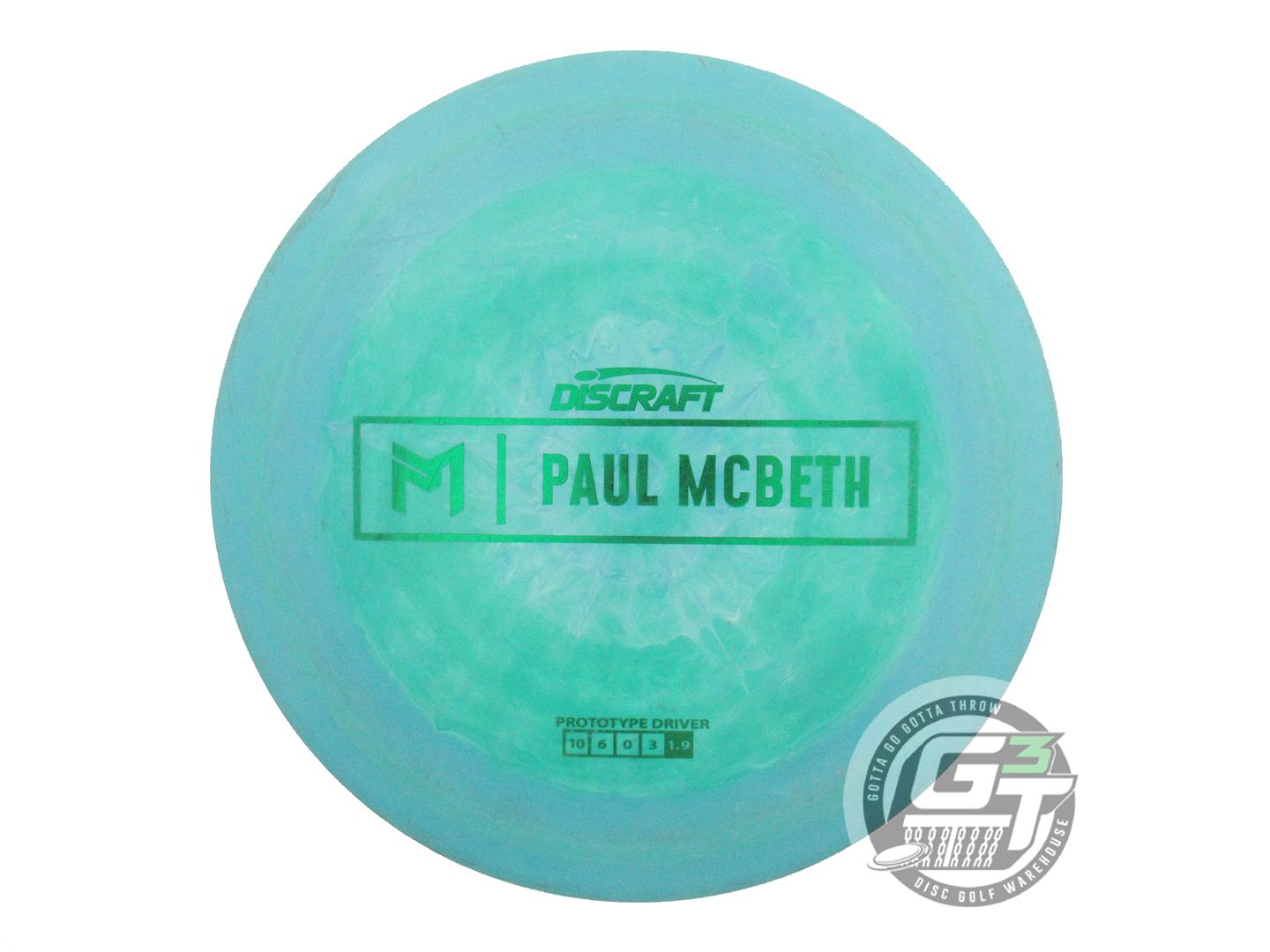 USED Discraft [McBETH] Proto ESP Anax 176g Blue-Green Driver Golf Disc