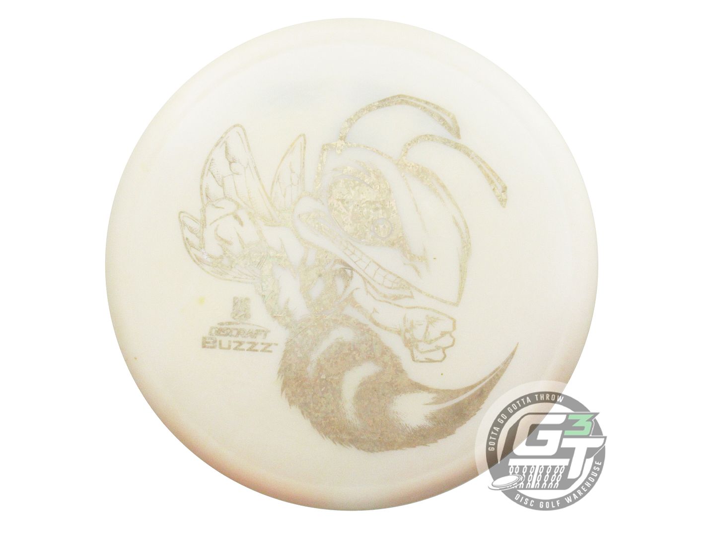 USED Discraft Big Z Buzzz 178g White Gold Shatter Foil Midrange Golf Disc