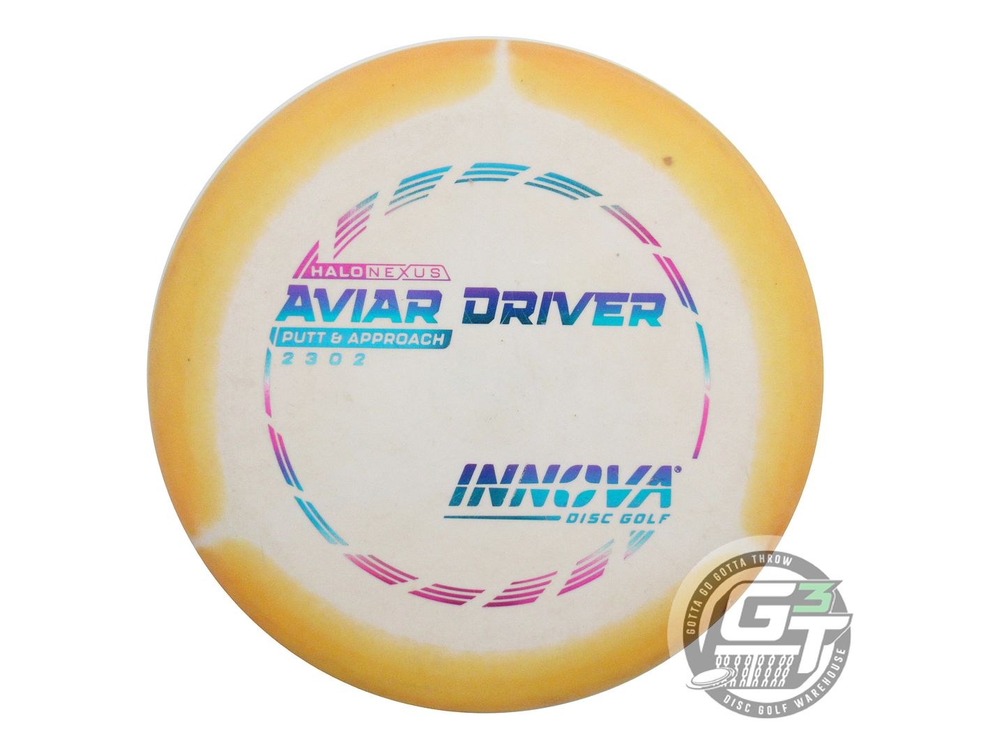 USED Innova Halo Nexus Aviar Driver 176g Marigold-White Putter Golf Disc