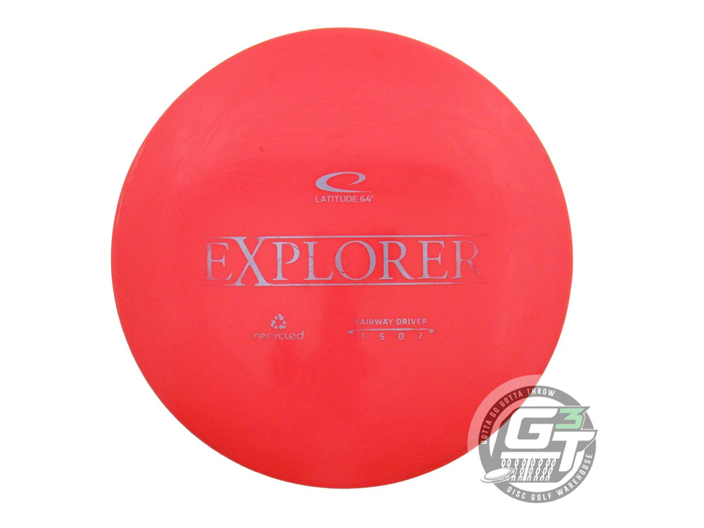 USED Latitude 64 Recycled Gold Explorer 171g Red Lilac Foil Distance Driver Disc