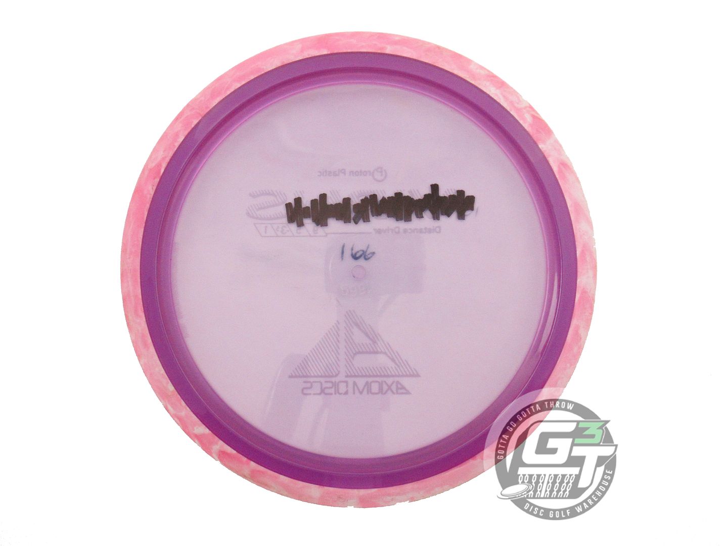 USED Axiom Discs Proton Virus 166g Purple Pink Rim Distance Driver Golf Disc