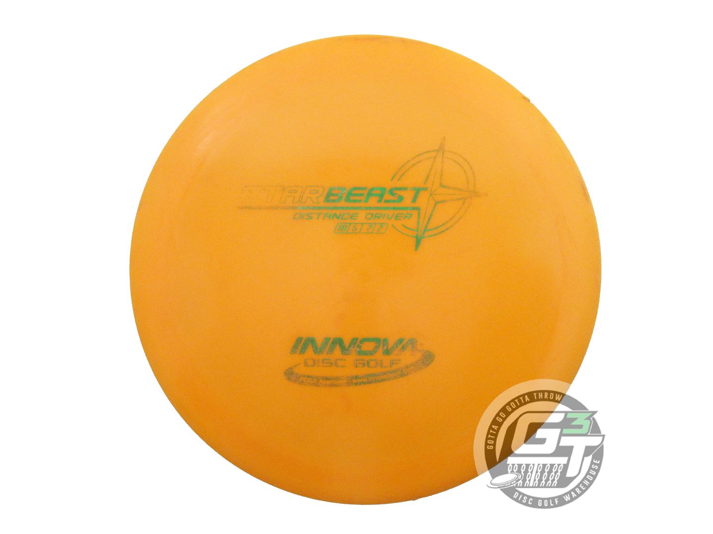 USED Innova Star Beast 176g Orange Green Foil Distance Driver Golf Disc