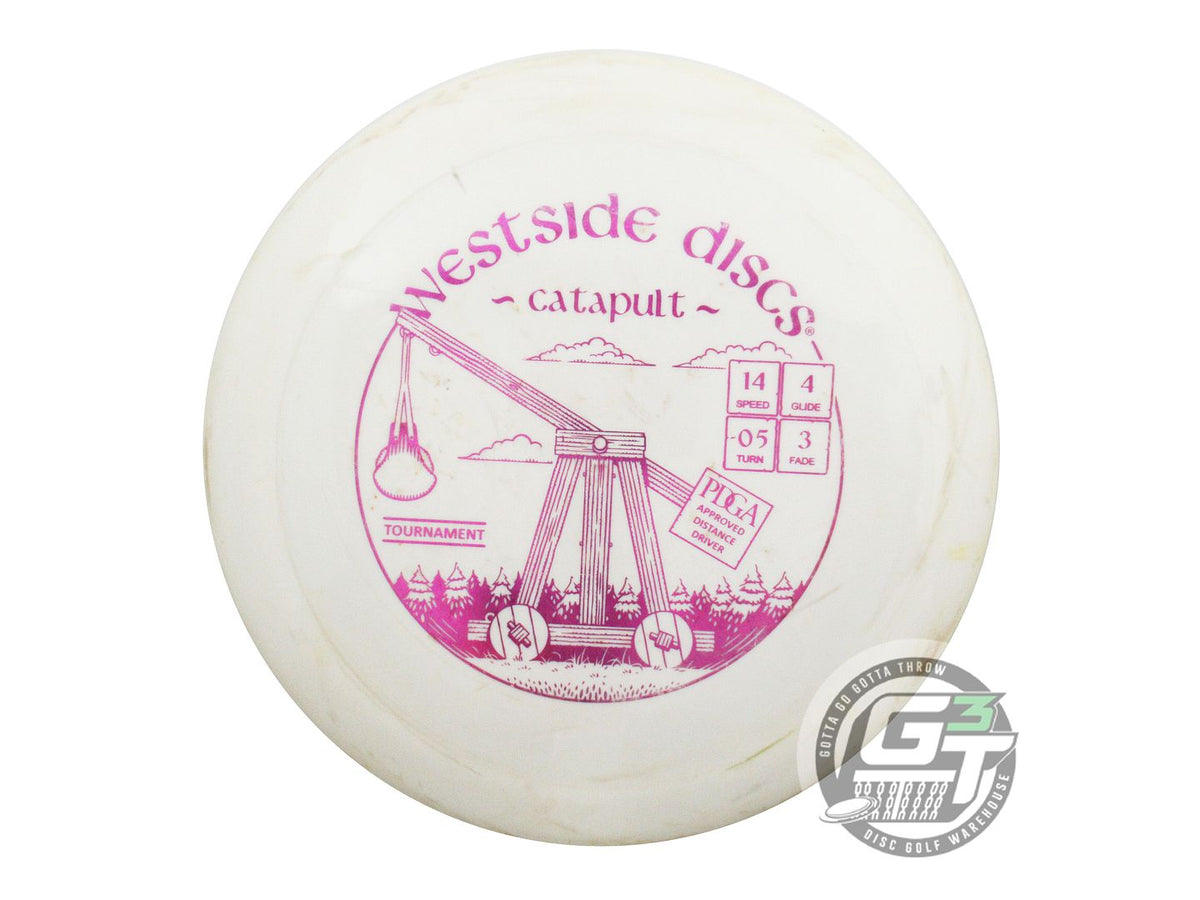 USED Westside Discs Tournament Catapult 173g White Magenta Foil Driver Golf Disc