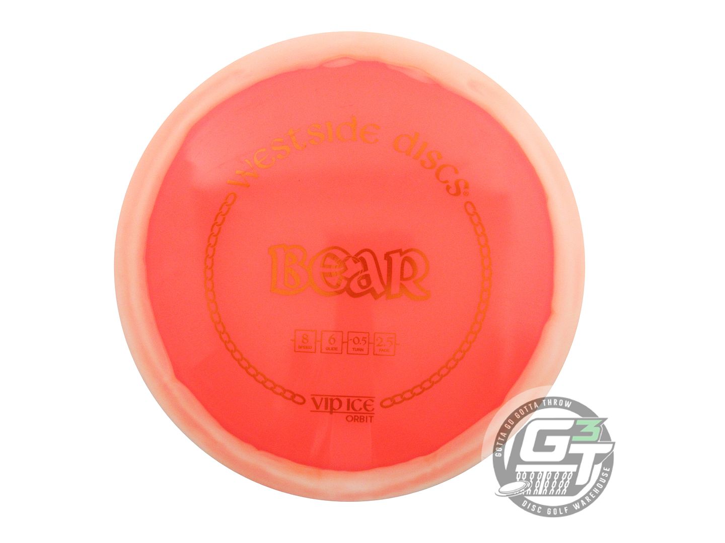 USED Westside Discs VIP Ice Orbit Bear 174g White-Orange Fairway Driver Disc