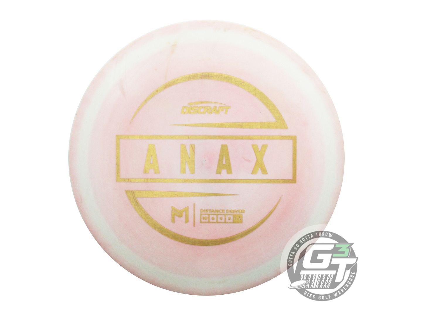 USED Discraft [McBETH] ESP Anax 173g L.t Pink-Mint Gold Foil Driver Golf Disc