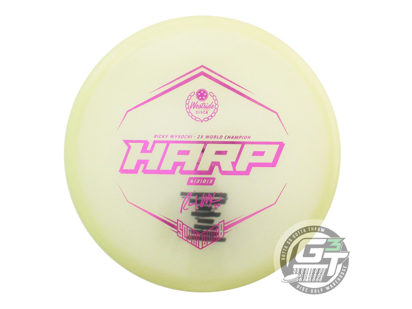 USED Westside Discs [WYSOCKI] Moonshine Glow VIP Harp 173g Pink Foil Putter Disc