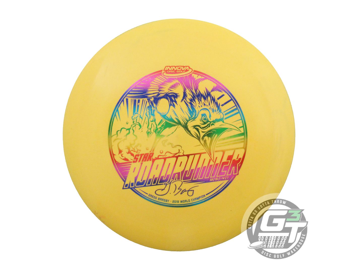 USED Innova [BARSBY] Star Roadrunner 176g Marigold Rainbow Foil Driver Golf Disc