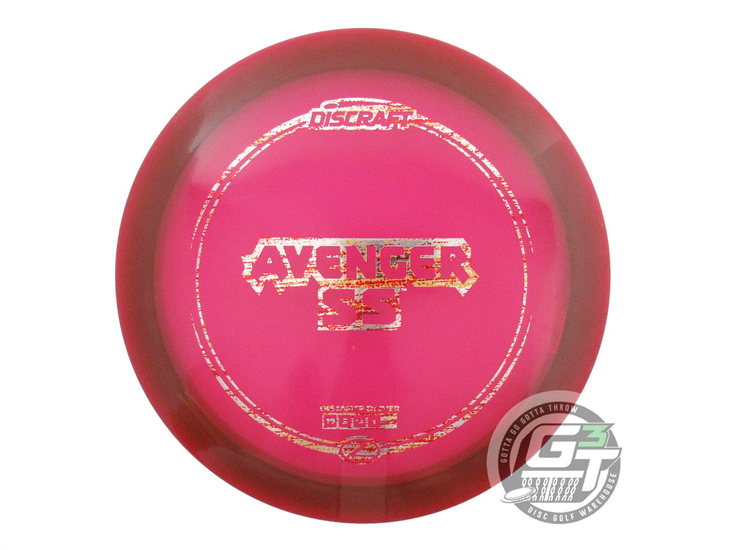 USED Discraft Z Avenger SS 167g Maroon Red Static Foil Distance Driver Golf Disc