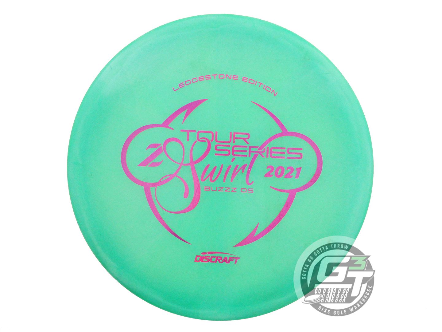 USED Discraft [LEDGESTONE] Z Swirl Buzzz OS 179g Green Magenta Midrange Disc