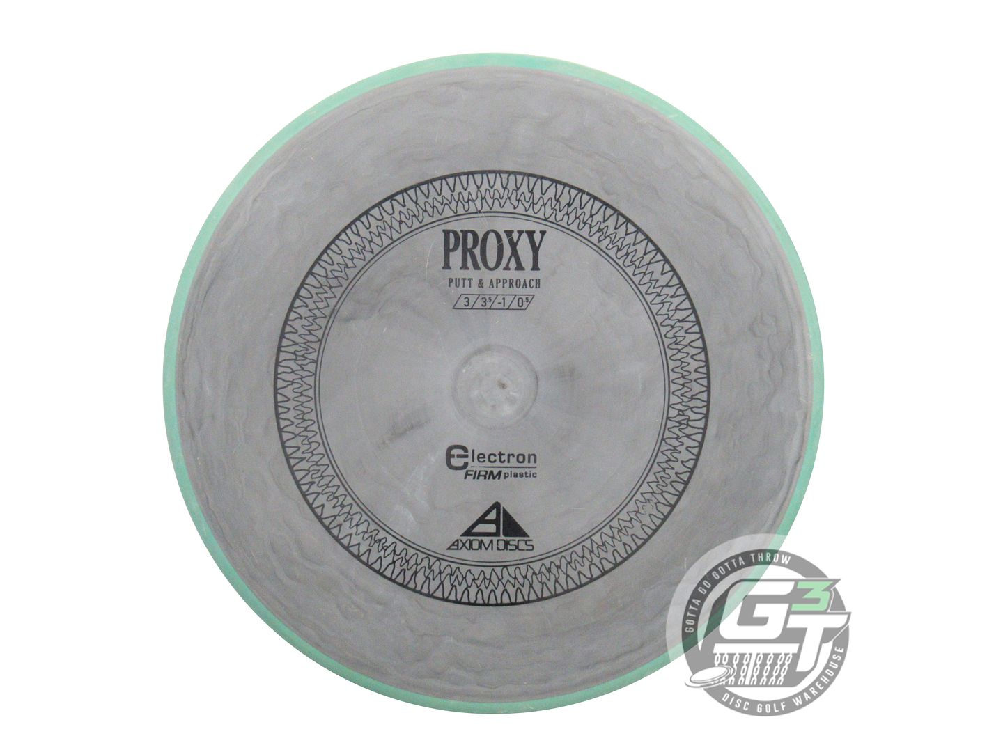 USED Axiom Discs Electron Firm Proxy 173g Gray Green Rim Putter Golf Disc