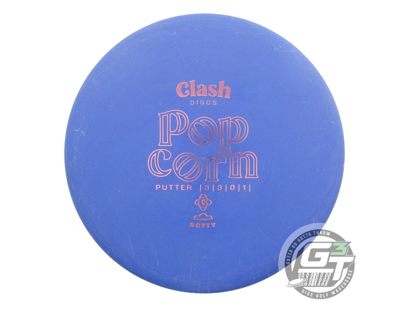 USED Clash Discs Softy Popcorn 169g Blue Pink Foil Putter Golf Disc