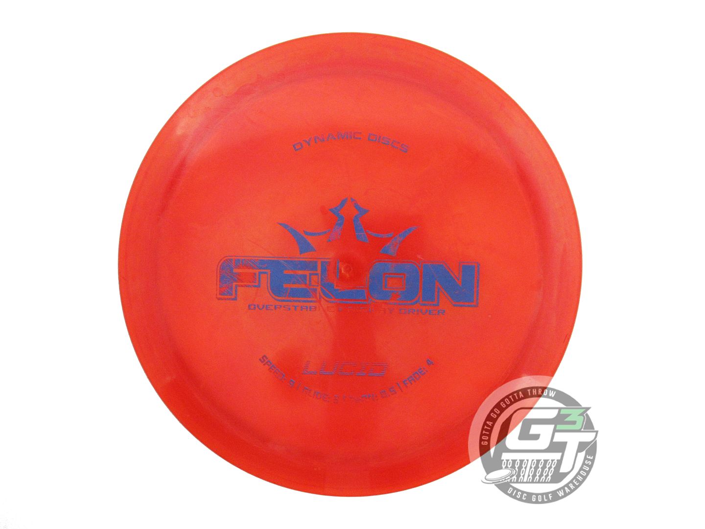 USED Dynamic Discs Lucid Felon 175g Red Blue Stamp Fairway Driver Golf Disc