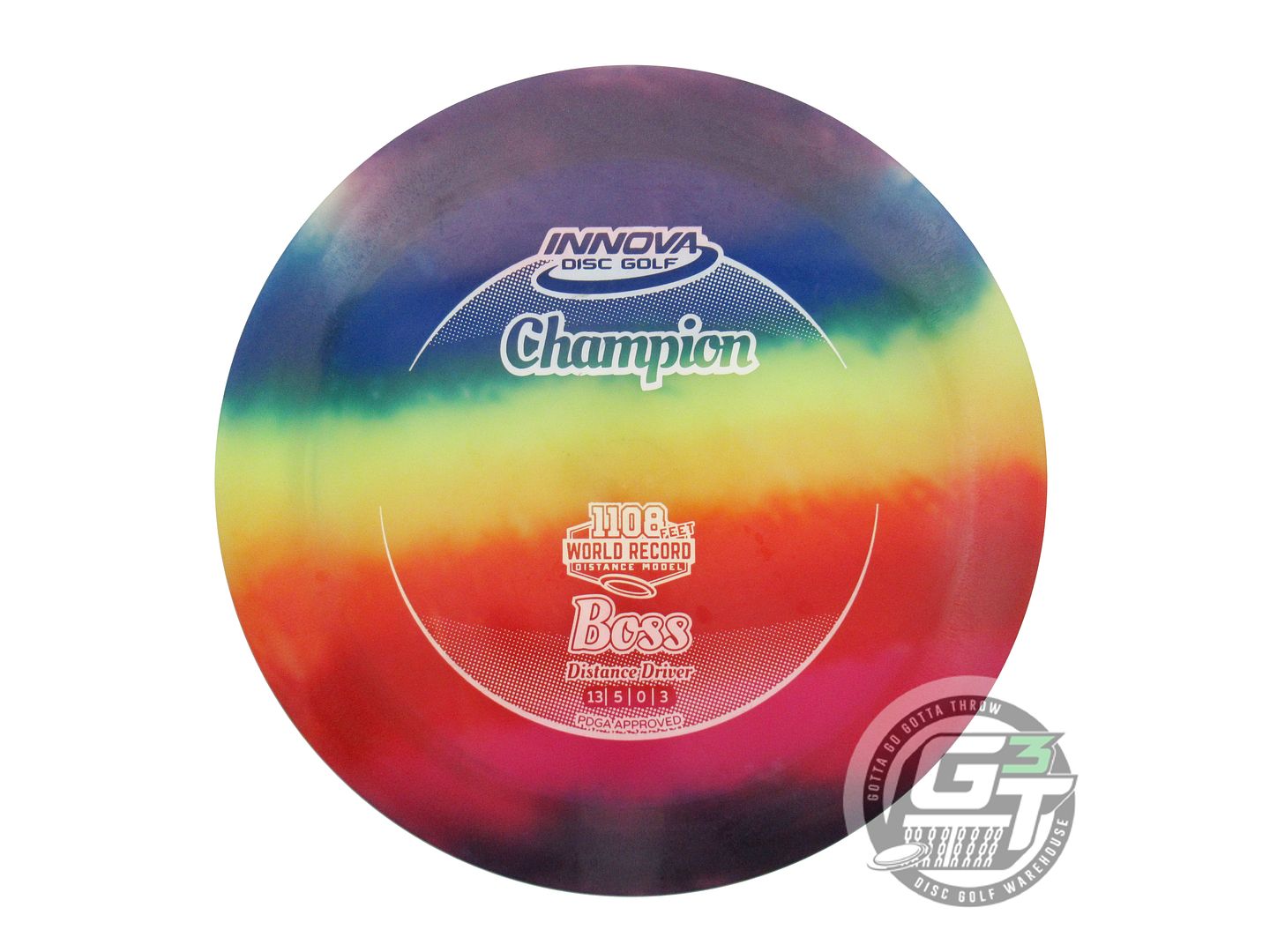 USED Innova I-DYE Champion Boss 170g Rainbow Distance Driver Golf Disc