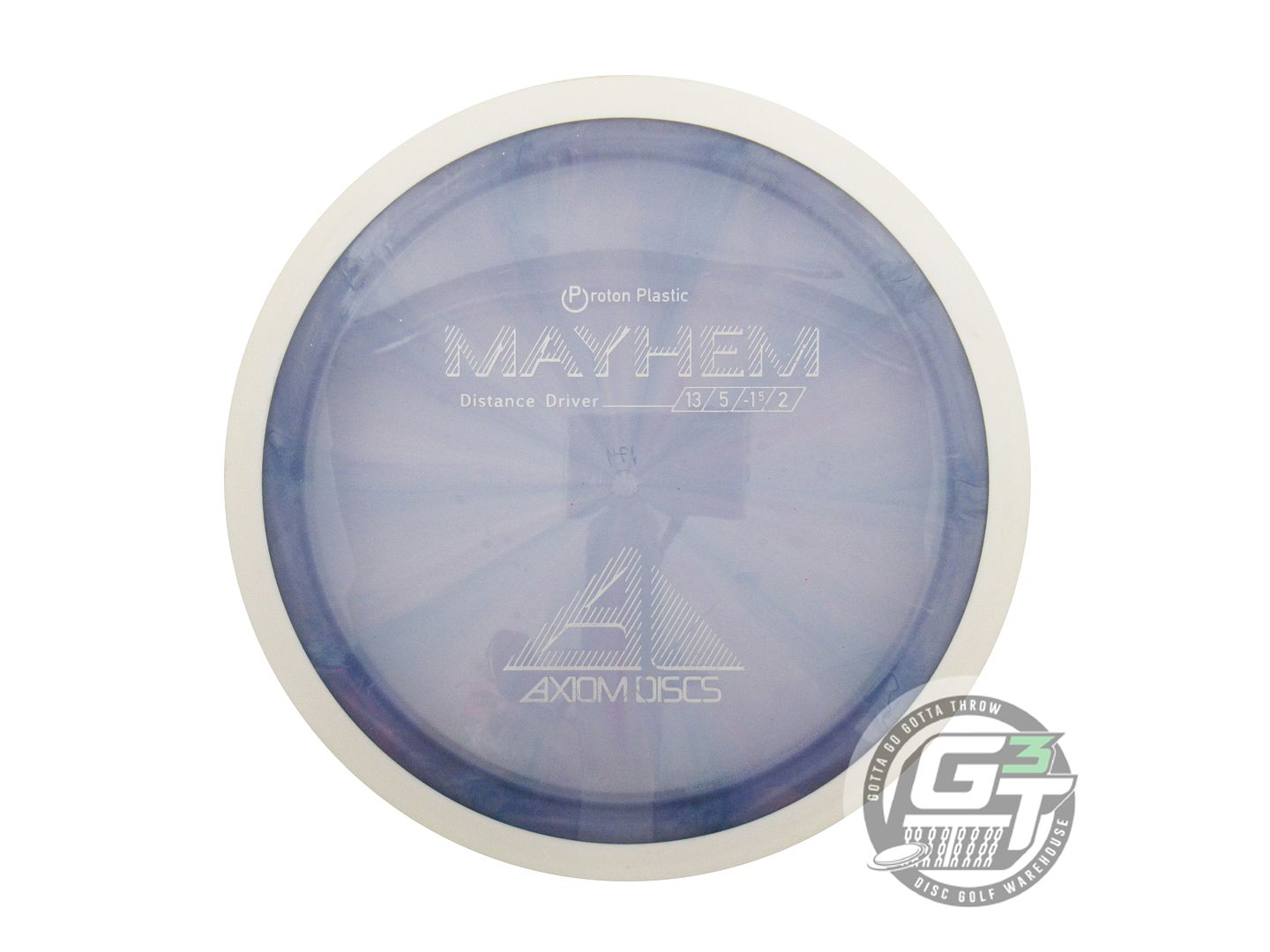 USED Axiom Discs Proton Mayhem 174g Purple White Rim Distance Driver Golf Disc