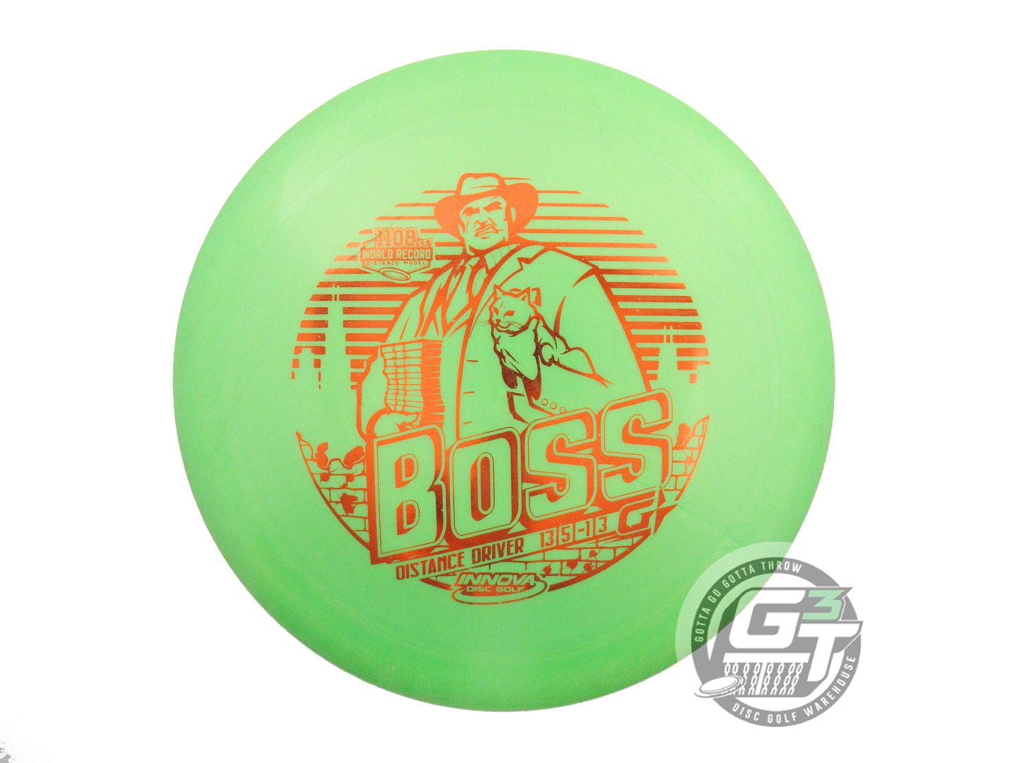 USED Innova GStar Boss 168g Lime Orange Foil Distance Driver Golf Disc