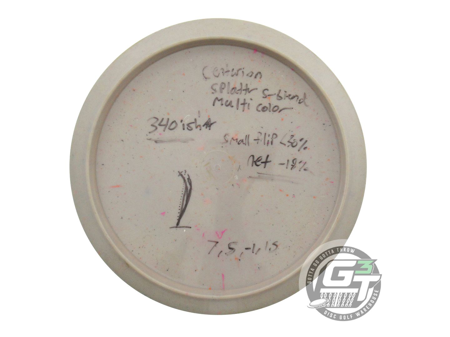 USED Infinite Splatter S-Blend Centurion 175g Tan Rainbow Foil Driver Golf Disc