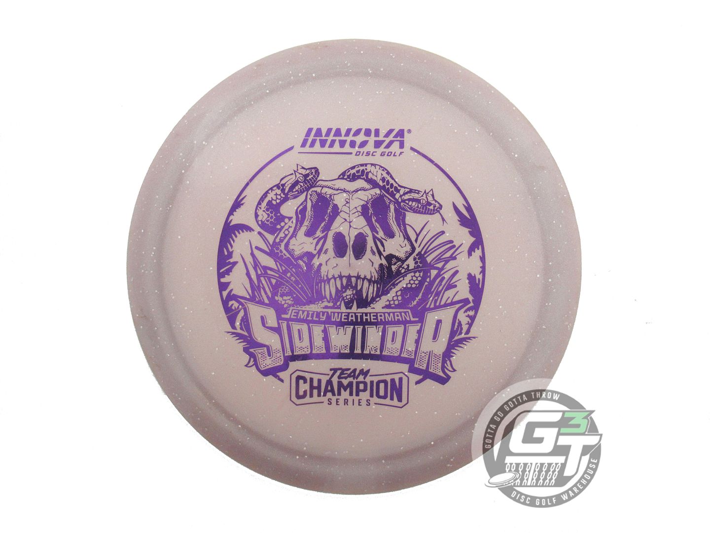 USED Innova [WEATHERMAN] Moondust Champion Sidewinder 171g Lilac Driver Disc