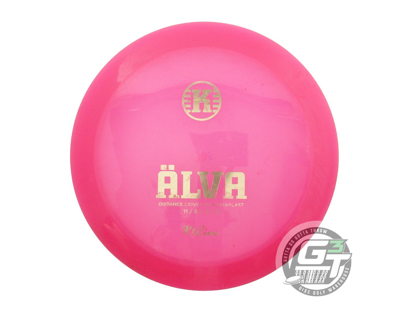 USED Kastaplast K1 Alva 174g Pink Gold Foil Distance Driver Golf Disc
