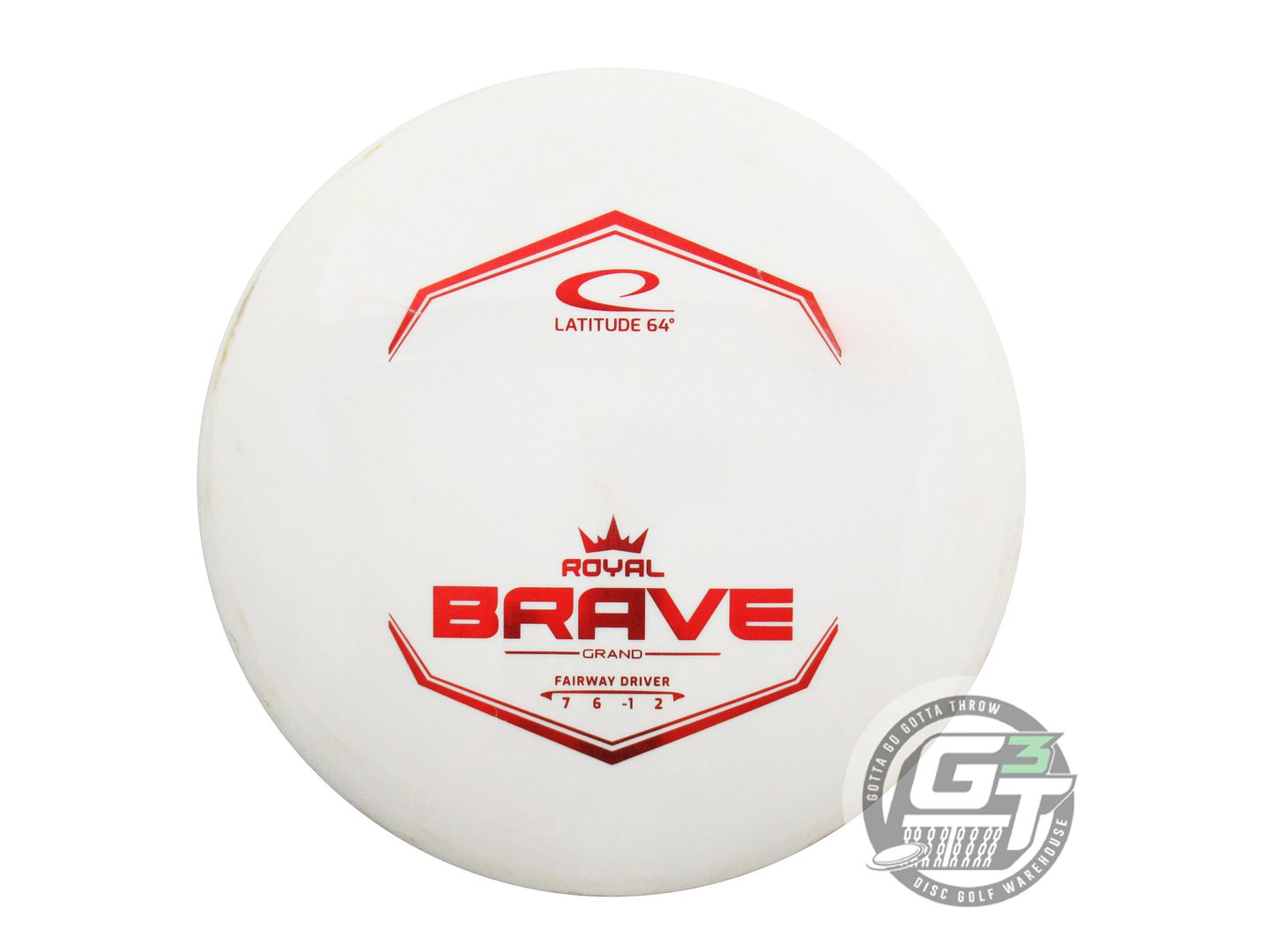 USED Latitude 64 Royal Grand Brave 174g White Red Foil Fairway Driver Golf Disc