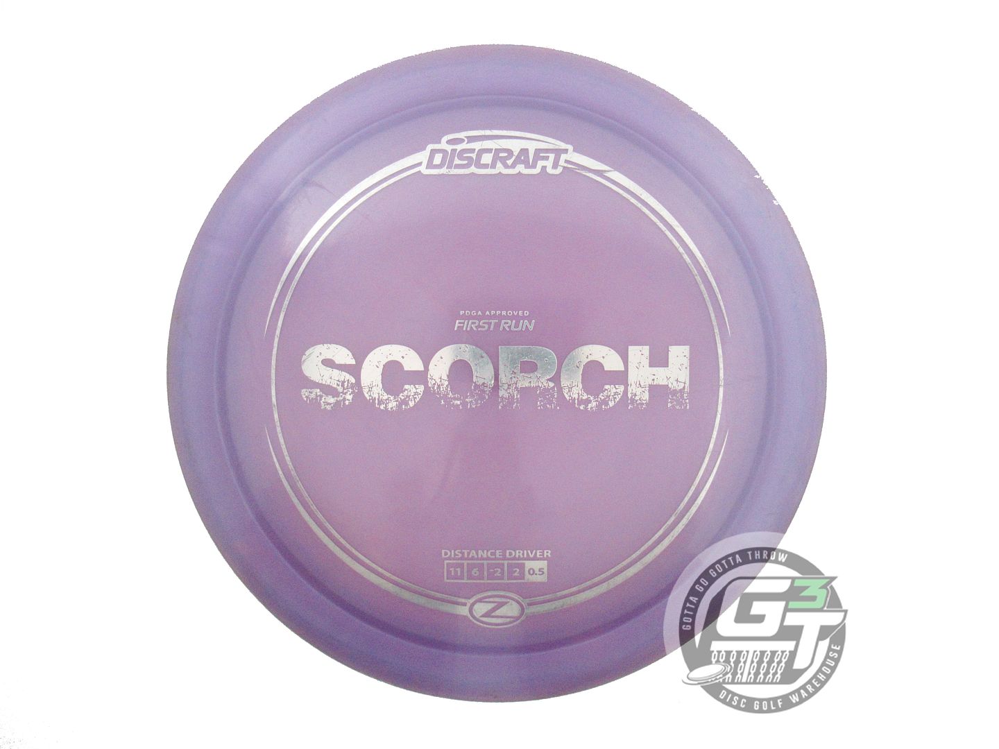 USED Discraft FIRST RUN Z Scorch 175g Purple Silver Foil Distance Driver Disc