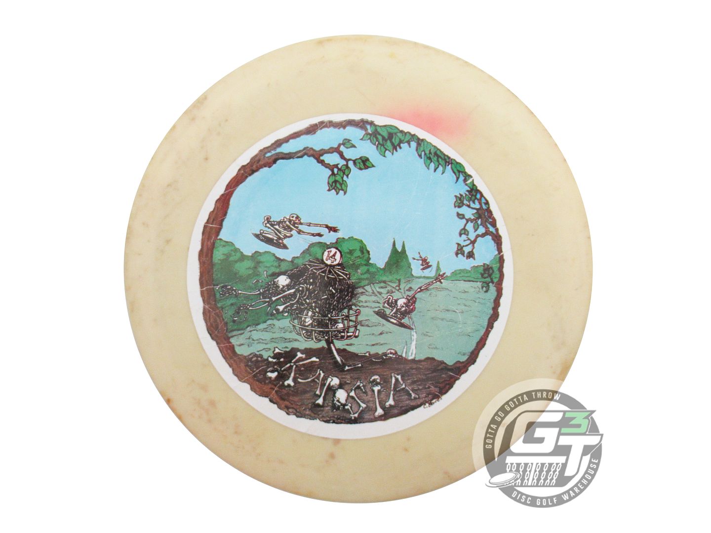 USED Discraft Elite X XL 174g Cream KAPOSIA STICKER Distance Driver Golf Disc