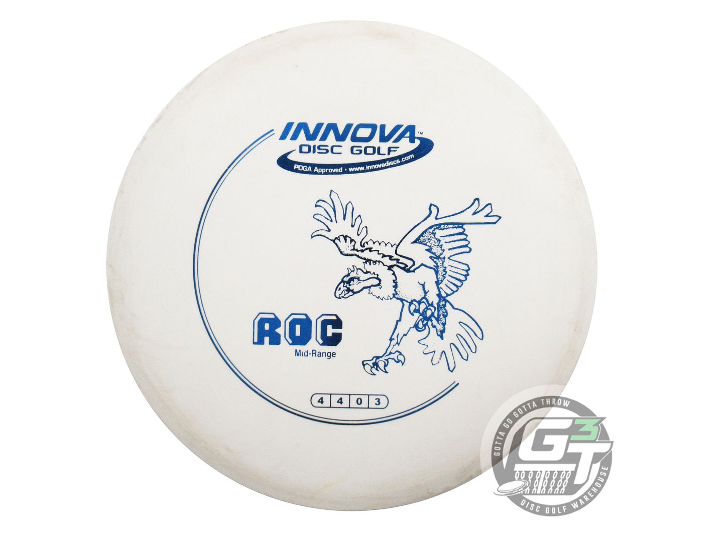 USED Innova DX Roc 174g White Blue Foil Midrange Golf Disc
