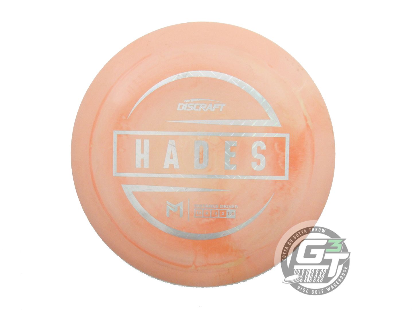 USED Discraft [McBETH] ESP Hades 176g Peach Diamond Plate Foil Driver Golf Disc